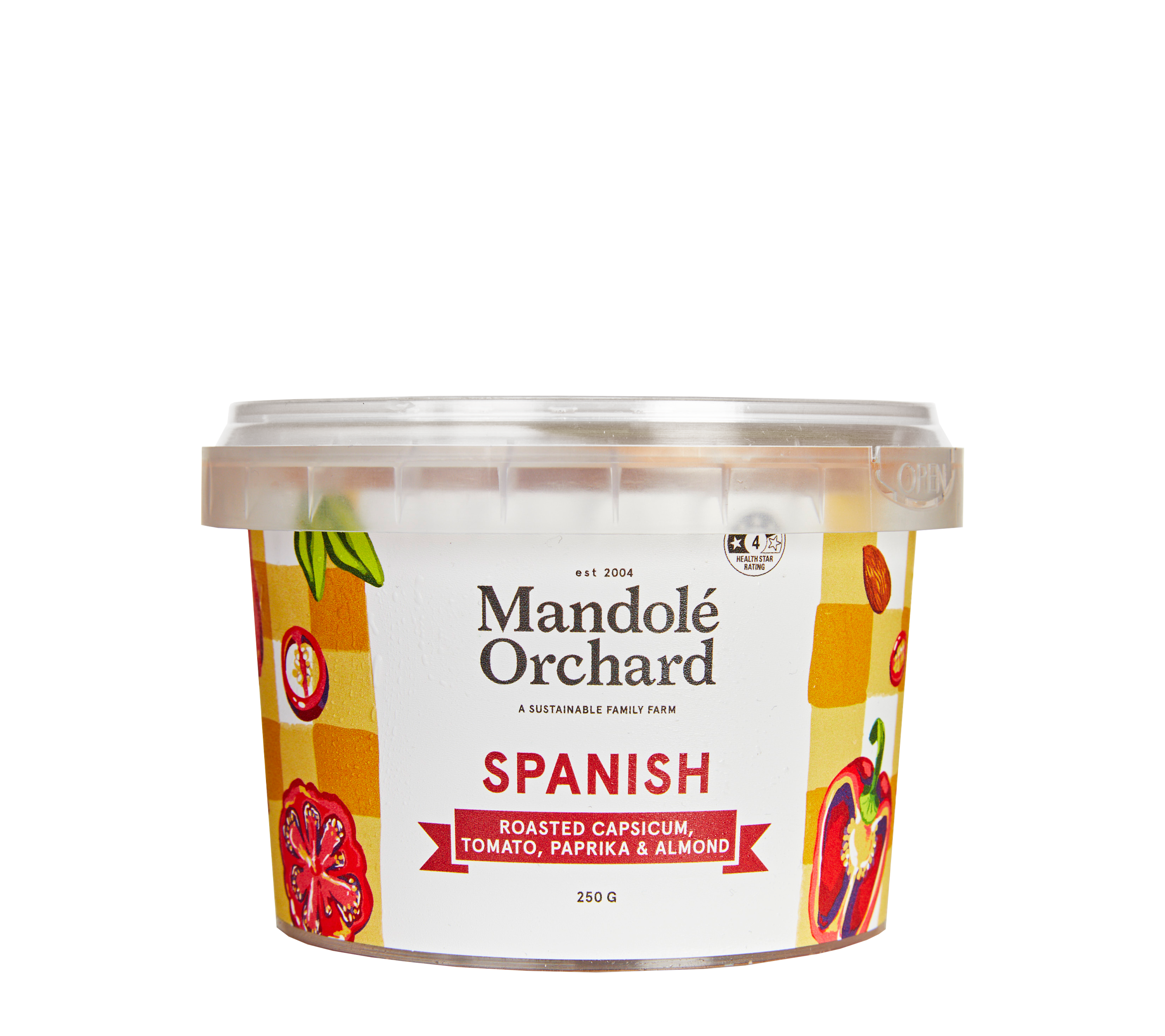 02MOD501-Mandole Orchards-Dip Almond Based SPANISH 250g (8)-hero-1