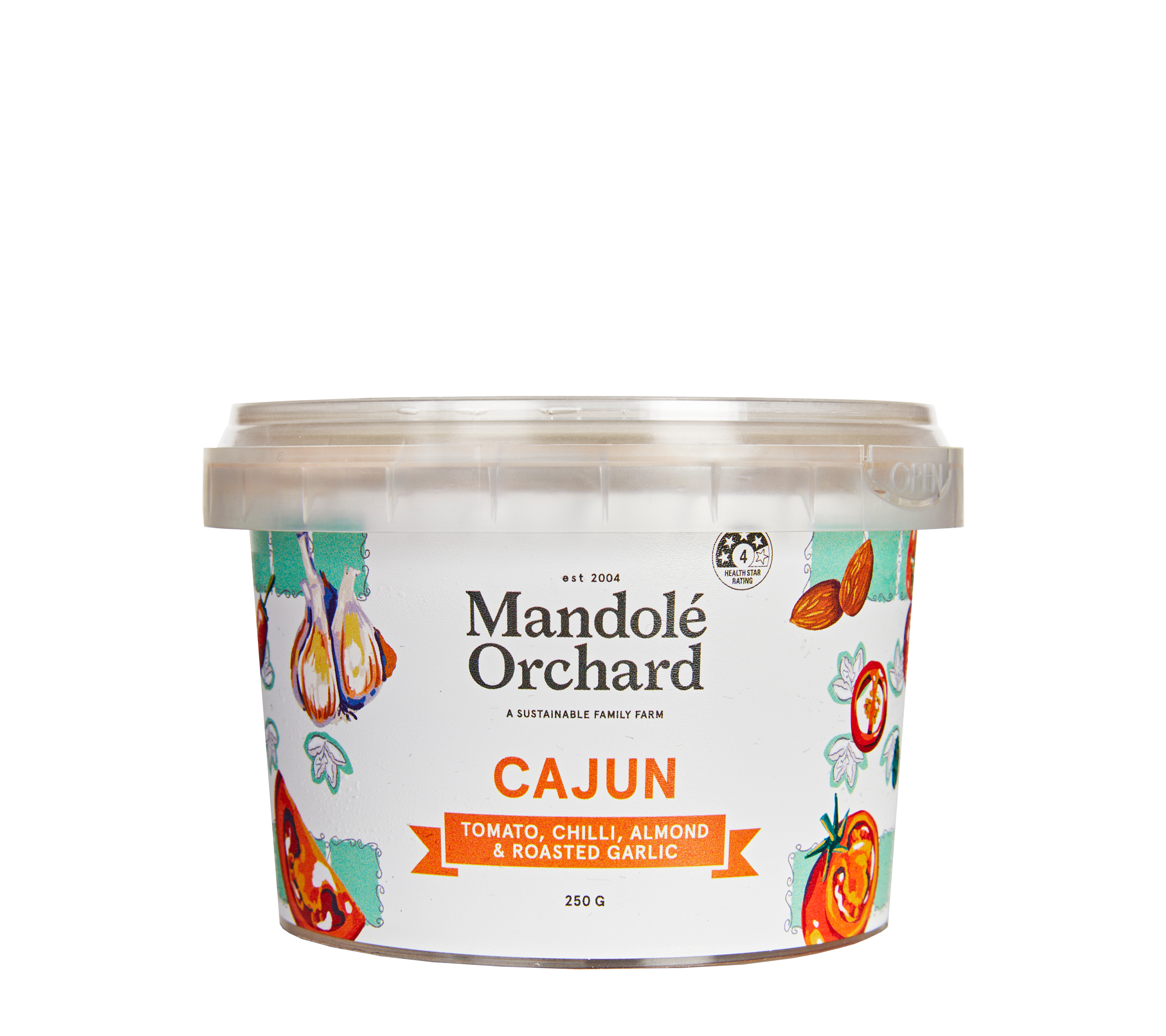 02MOD518-Mandole Orchards-Dip Almond Based CAJUN 250g (8)-hero-1