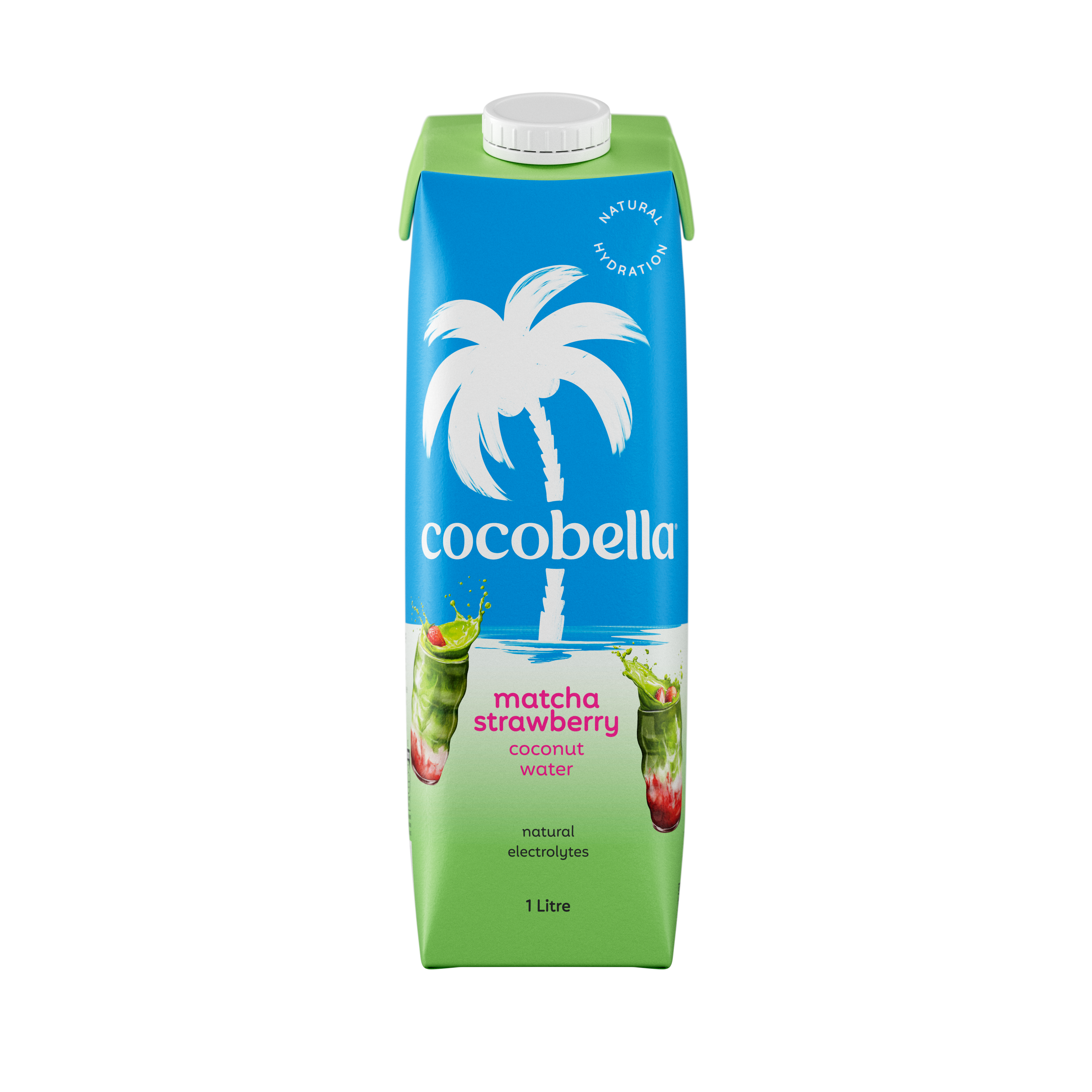 5CB678-Cocobella-Coconut Water Matcha Strawberry 1L (6)-hero-1