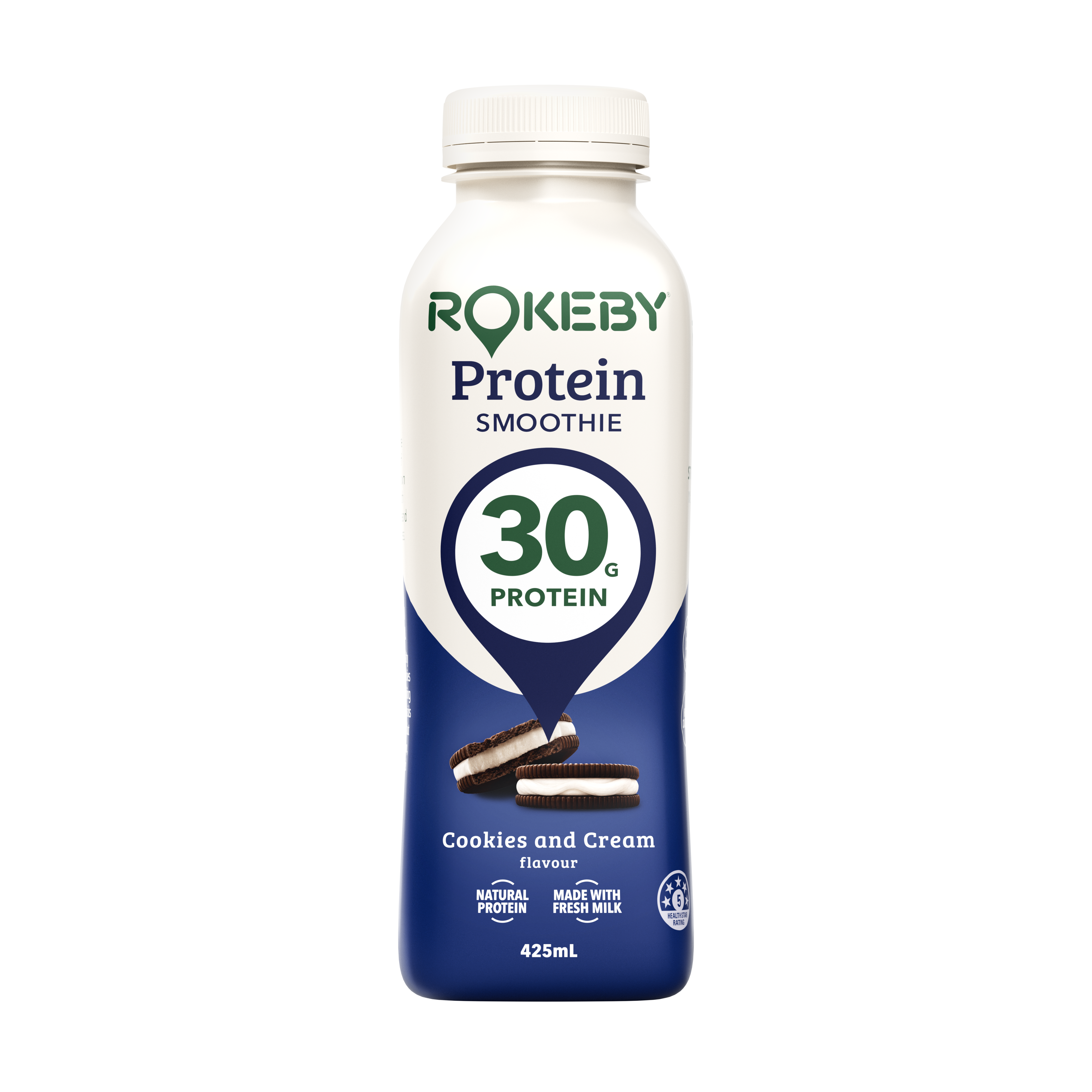 5RN046-Rokeby-Smoothie Protein Cookies and Cream 425mL (12)-hero-1